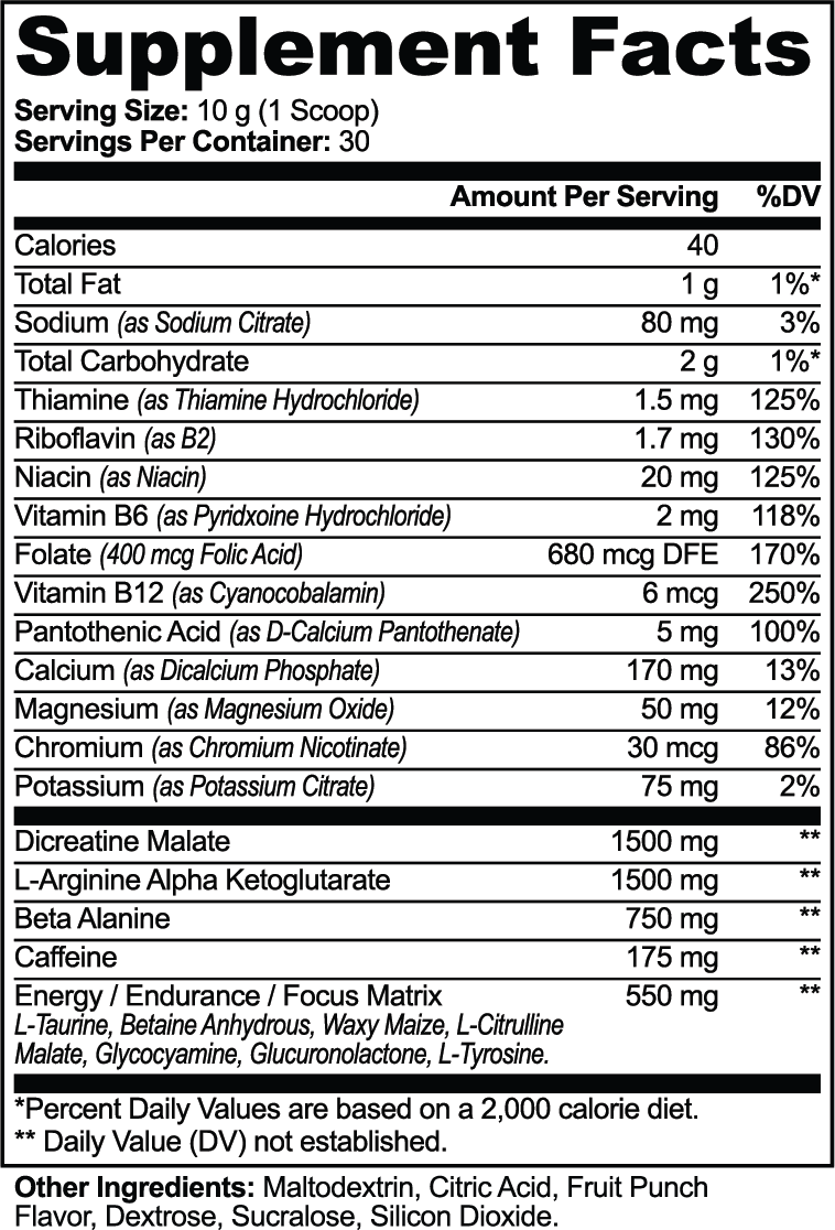 Dynamic Fitness Nitric Shock Pre-Workout – Fruit Punch