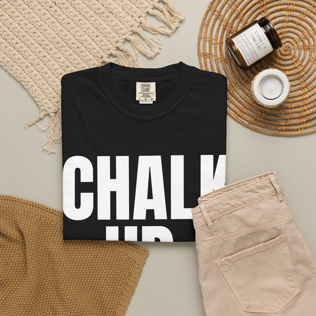 Dynamic Fitness "Chalk Up." Tee – Heavyweight Garment-Dyed