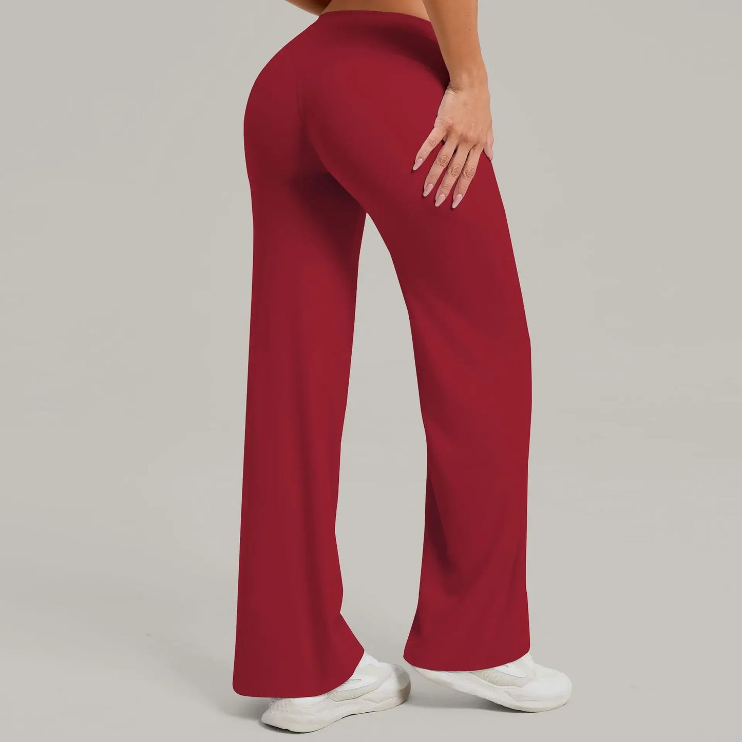Dynamic Fitness Women's Hip-Lift Straight Leg Yoga Pants – Wide Leg Running & Fitness Leggings