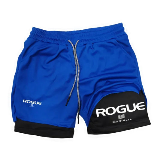 Rogue Gyms Men's Sports Shorts Four Seasons Sportswear 2-in-1 Double Layer Tight Shorts Sports Shorts