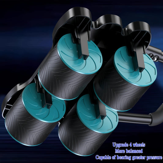 Dynamic Fitness Four-Wheel Ab Roller Trainer – Core & Waist Strength Training Wheel