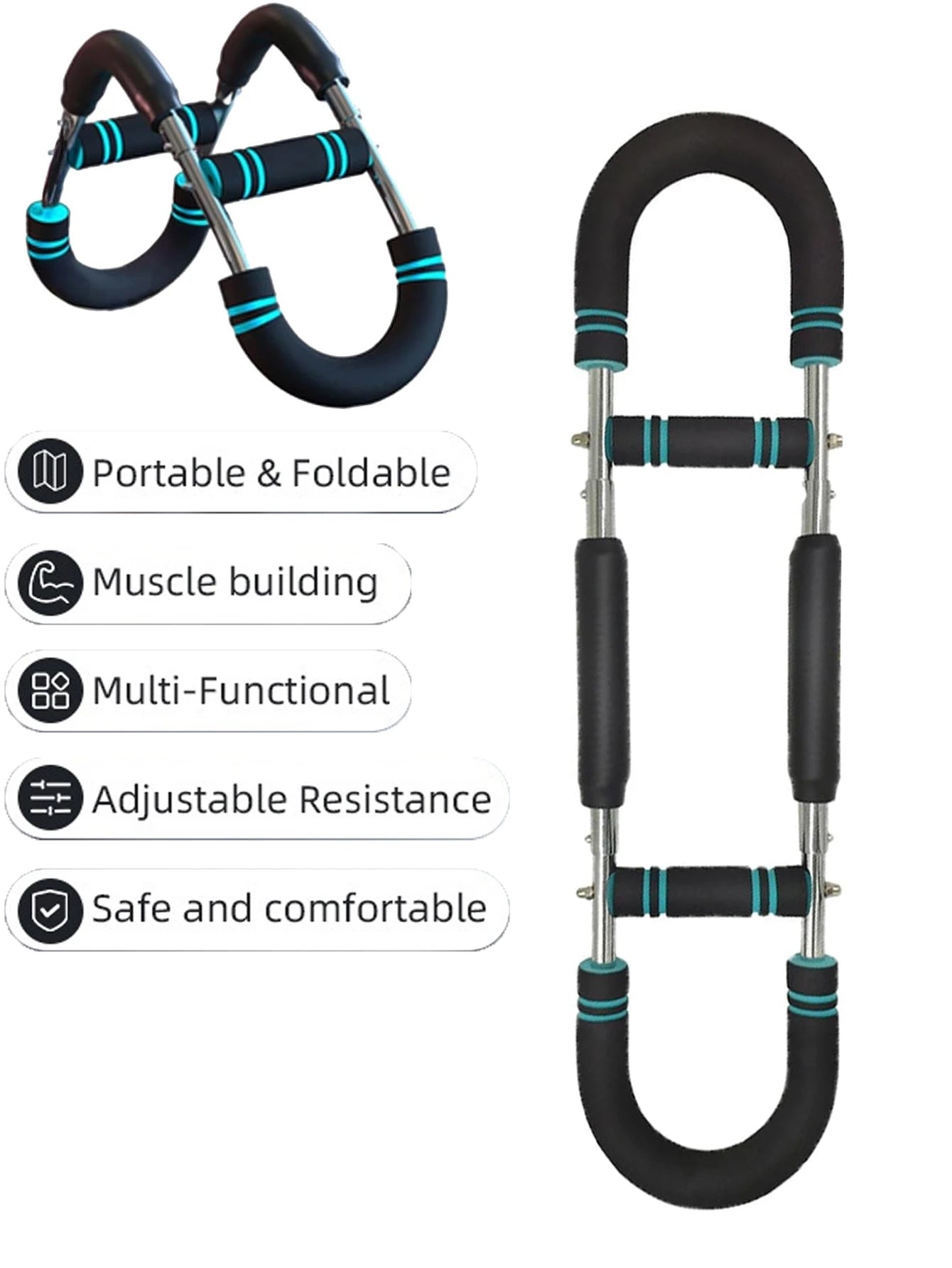 Dynamic Fitness Adjustable Chest Expander – 5-Cord Upper Body & Arm Resistance Trainer
