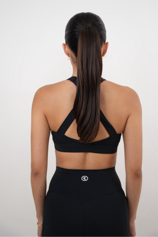 I Am Glowing Black Quick Dry Butter Bra