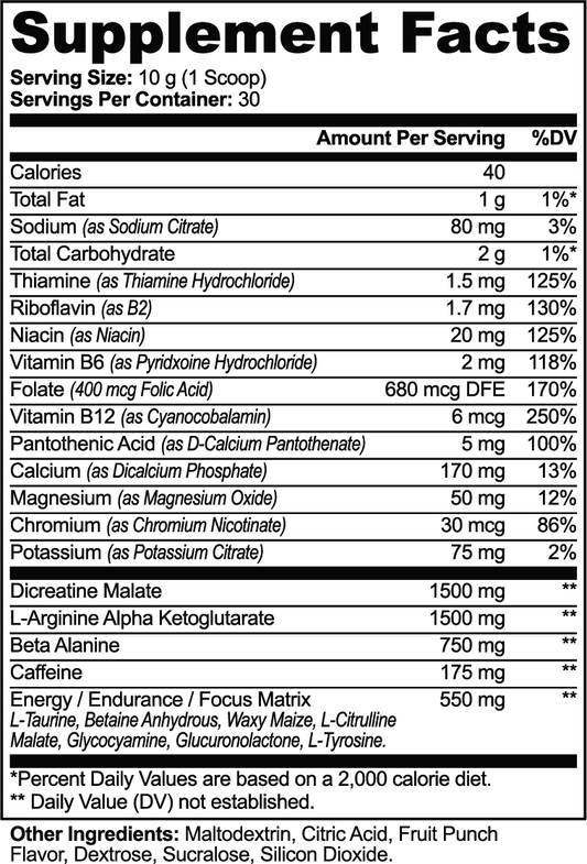 Dynamic Fitness Nitric Shock Pre-Workout – Fruit Punch