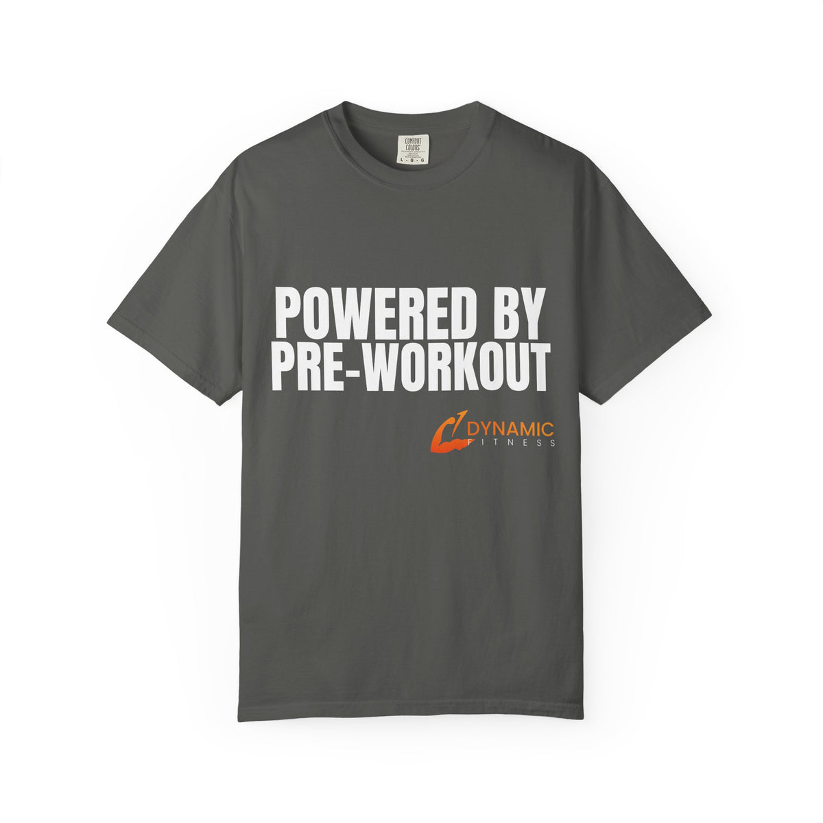 Dynamic Fitness "Powered By Pre-Workout" Tee – Heavyweight Garment-Dyed