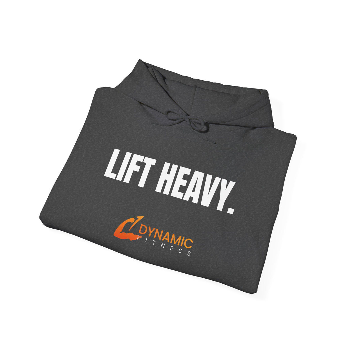 Dynamic Fitness “LIFT HEAVY.” Hoodie – Heavy Blend Pullover Hooded Sweatshirt