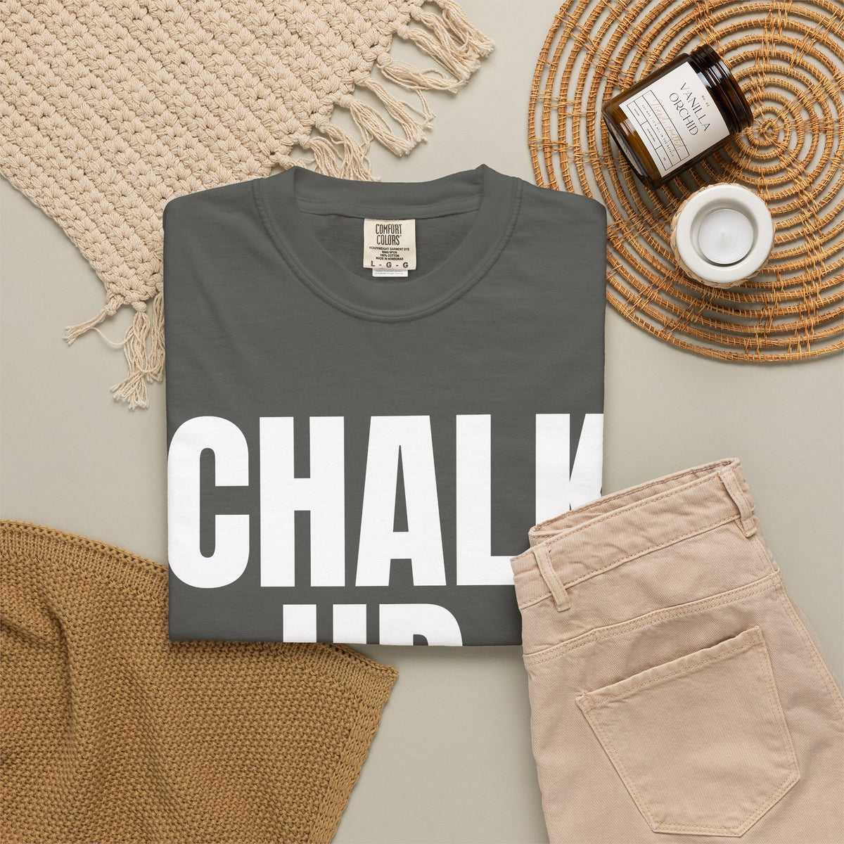 Dynamic Fitness "Chalk Up." Tee – Heavyweight Garment-Dyed
