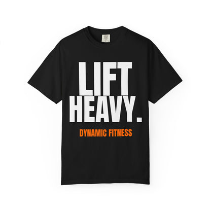 Dynamic Fitness “LIFT HEAVY.” Tee – Heavyweight Garment-Dyed T-Shirt