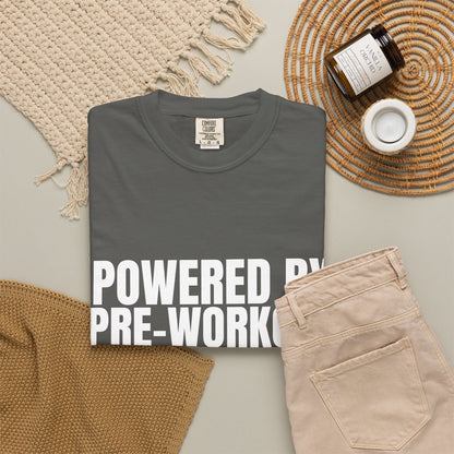 Dynamic Fitness "Powered By Pre-Workout" Tee – Heavyweight Garment-Dyed