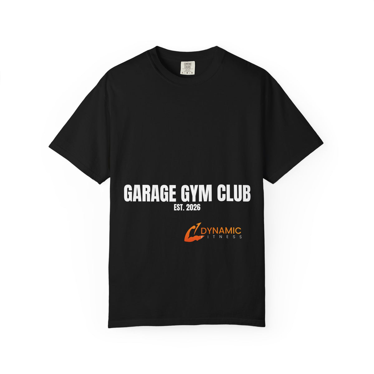 Dynamic Fitness "Garage Gym Club" Tee – Heavyweight Garment-Dyed