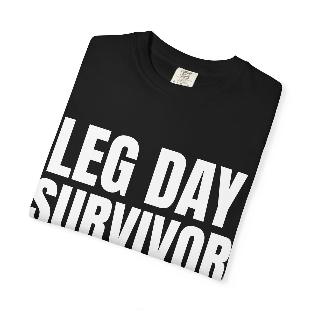 Dynamic Fitness "Leg Day Survivor" Tee – Heavyweight Garment-Dyed