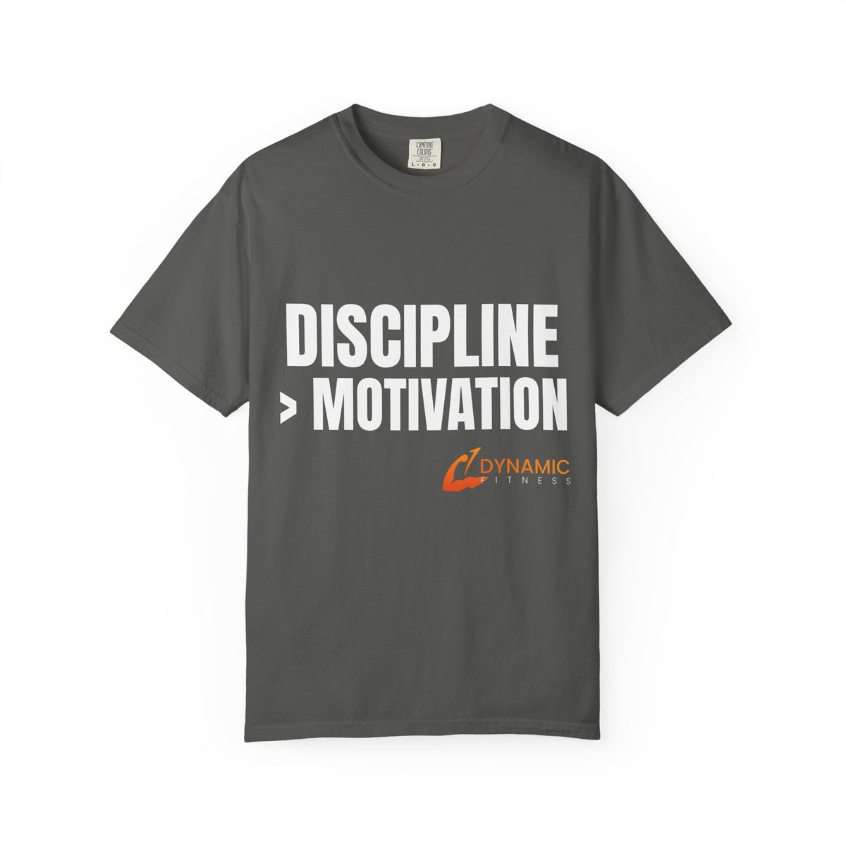 Dynamic Fitness "Discipline > Motivation" Tee – Heavyweight Garment-Dyed