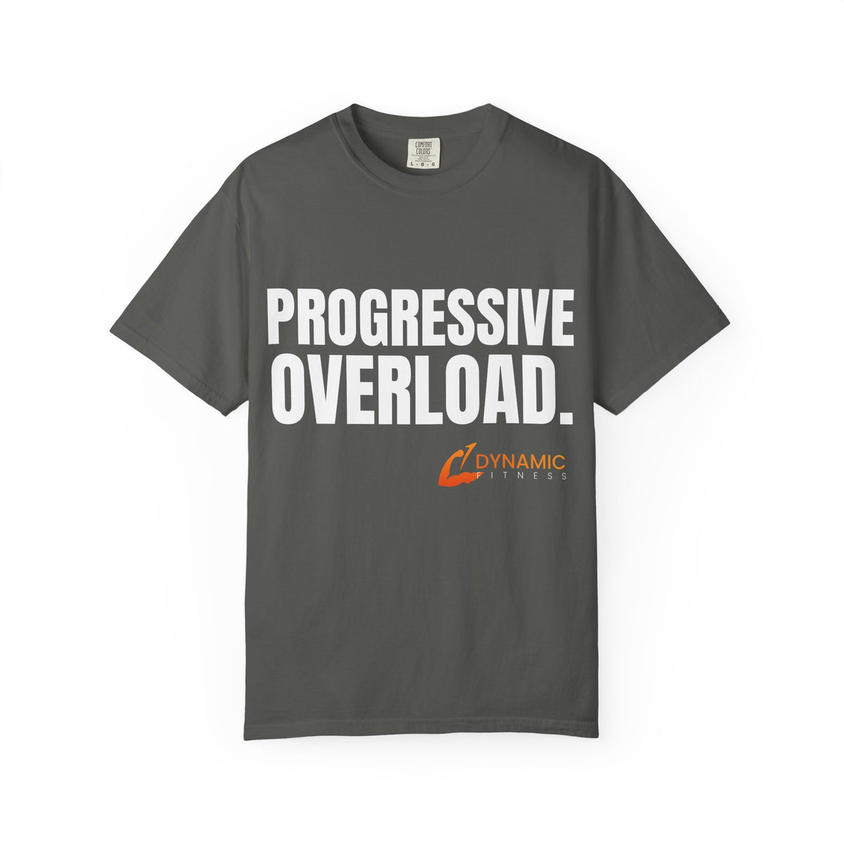Dynamic Fitness "Progressive Overload." Tee – Heavyweight Garment-Dyed