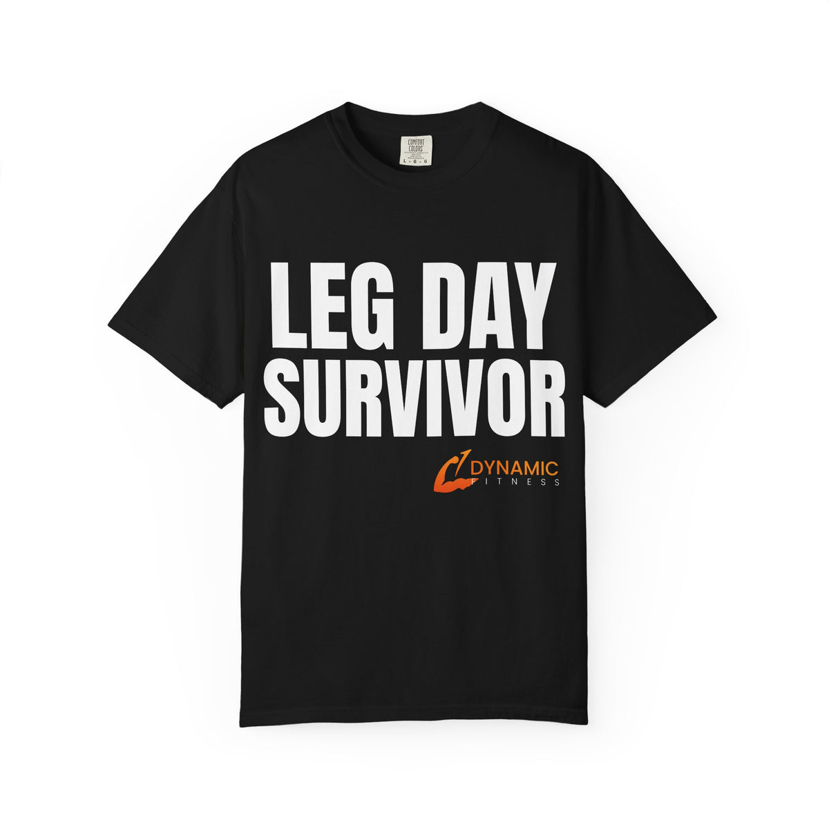 Dynamic Fitness "Leg Day Survivor" Tee – Heavyweight Garment-Dyed
