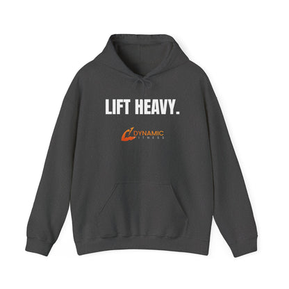 Dynamic Fitness “LIFT HEAVY.” Hoodie – Heavy Blend Pullover Hooded Sweatshirt