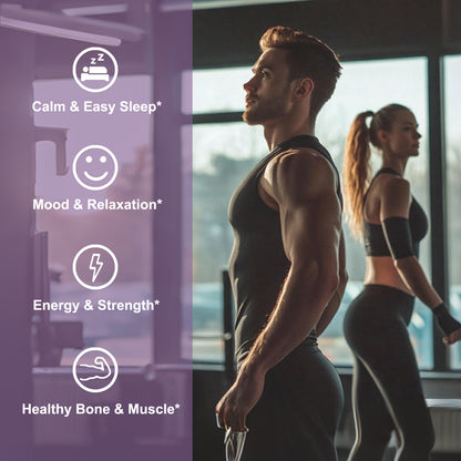Magnesium Glycinate 1160mg With Aloe Vera, Vitamin D3 & K2 Complex - Supports Stress Relief, Sleep, Muscle, Nerve, Heart & Metabolism - Chelated Magnesium Supplement - 90 Capsules