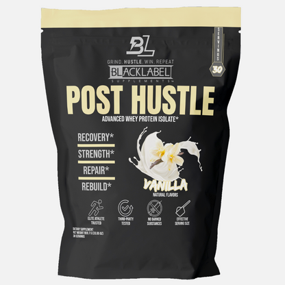 BLACKLABEL Post Hustle – Post-Workout Whey Protein & Muscle Recovery Supplement