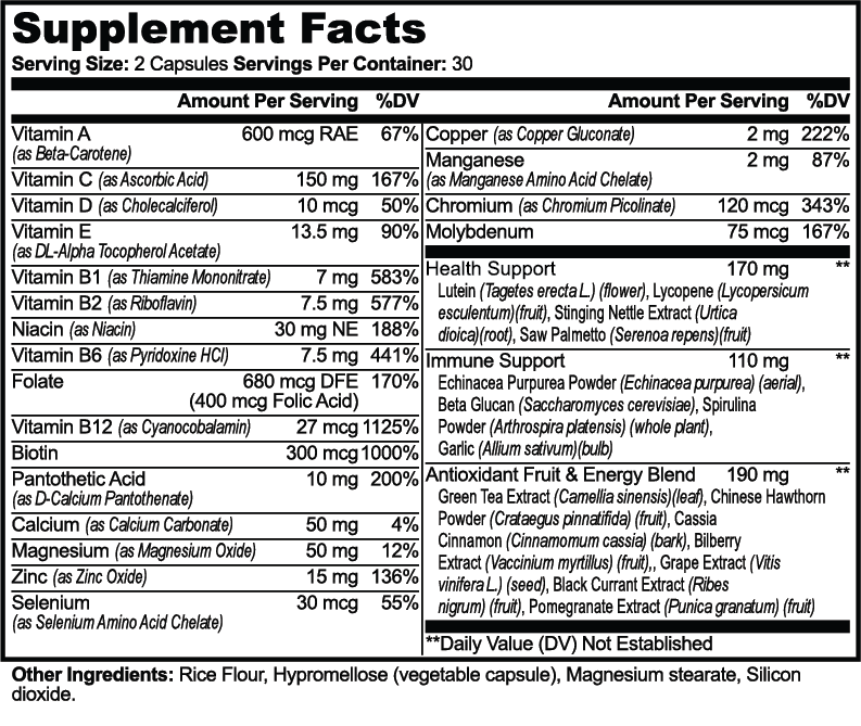 Dynamic Fitness Complete Multivitamin Capsules