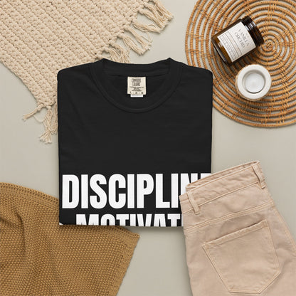 Dynamic Fitness "Discipline > Motivation" Tee – Heavyweight Garment-Dyed