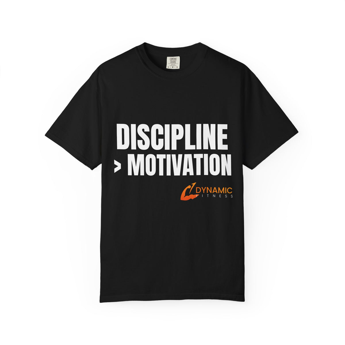 Dynamic Fitness "Discipline > Motivation" Tee – Heavyweight Garment-Dyed