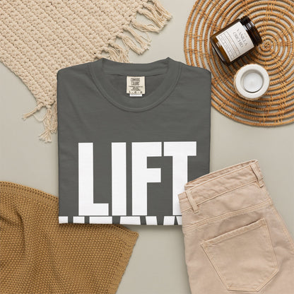 Dynamic Fitness “LIFT HEAVY.” Tee – Heavyweight Garment-Dyed T-Shirt