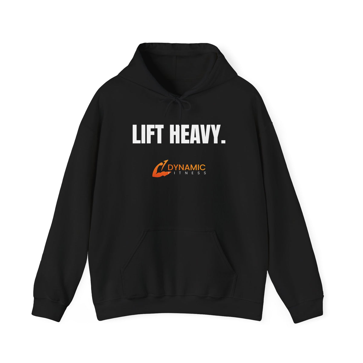 Dynamic Fitness “LIFT HEAVY.” Hoodie – Heavy Blend Pullover Hooded Sweatshirt