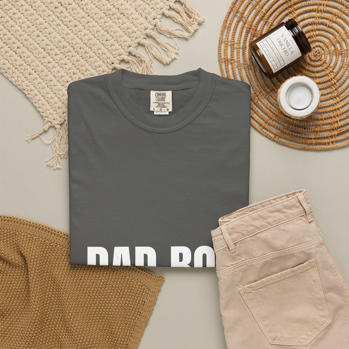 Dynamic Fitness "Dad Bod Under Construction" Tee – Heavyweight Garment-Dyed