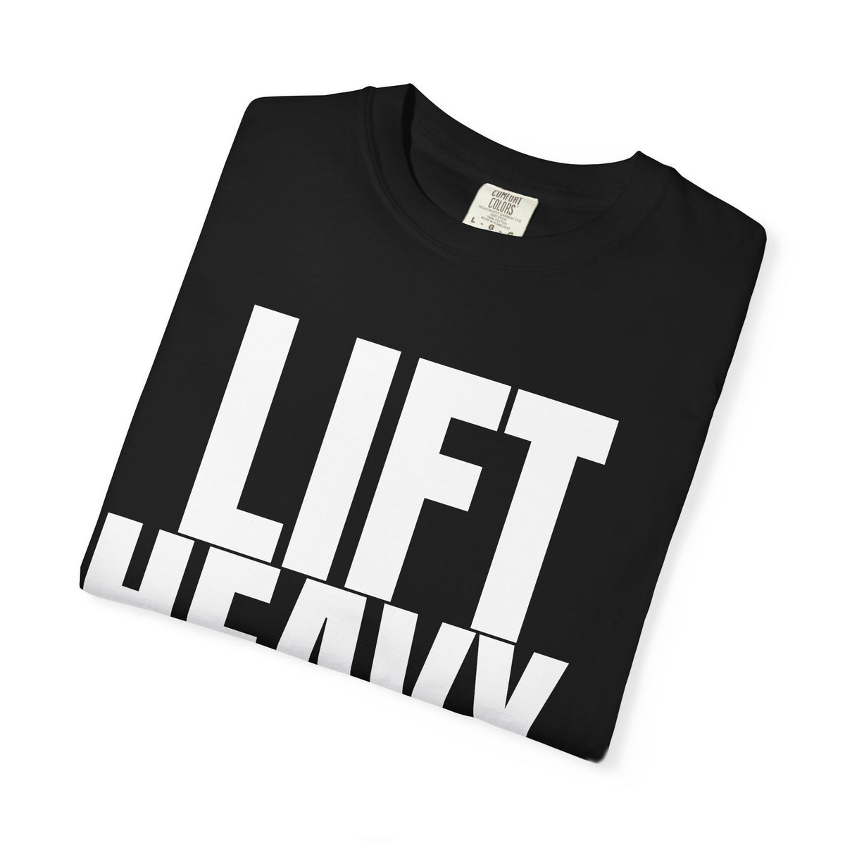 Dynamic Fitness “LIFT HEAVY.” Tee – Heavyweight Garment-Dyed T-Shirt