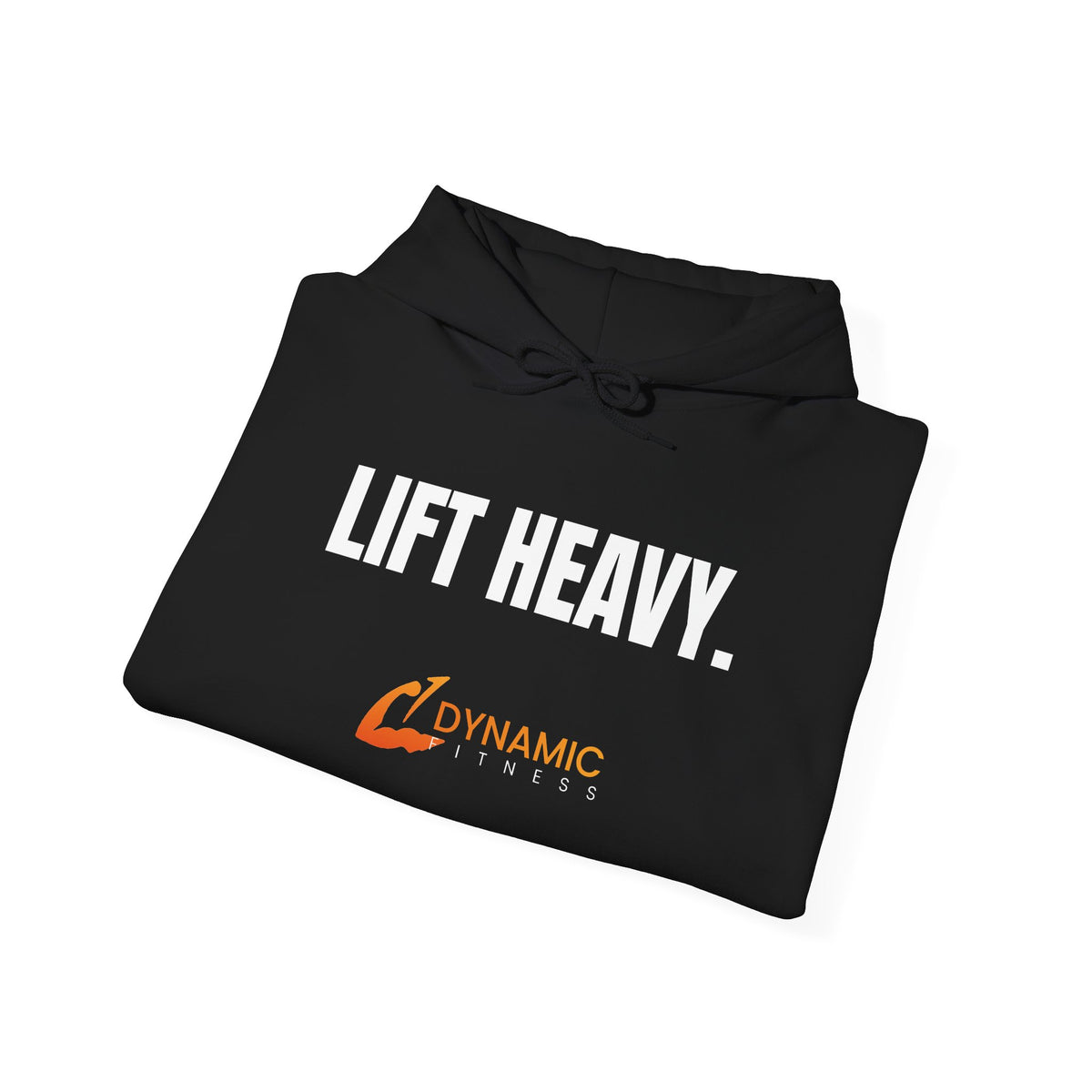 Dynamic Fitness “LIFT HEAVY.” Hoodie – Heavy Blend Pullover Hooded Sweatshirt