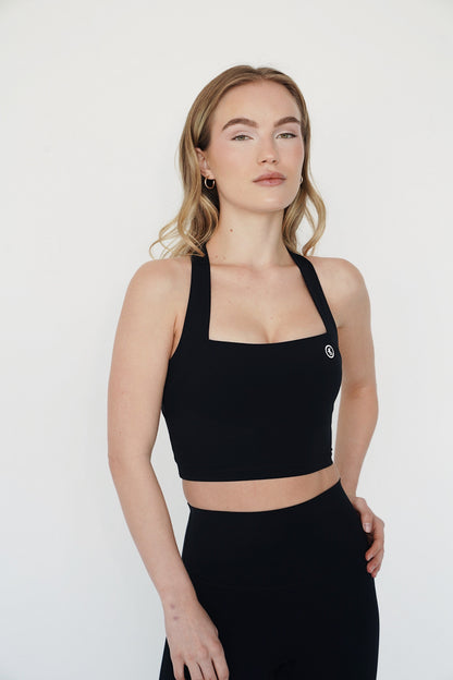I Am Wonderful Halter Neck Black Bra