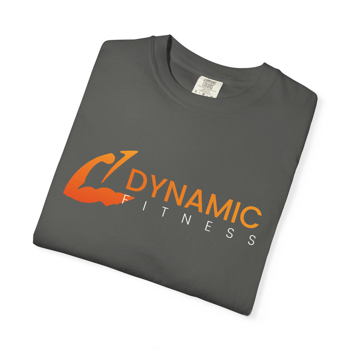 Dynamic Fitness Logo Tee – Heavyweight Garment-Dyed Training T-Shirt