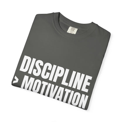 Dynamic Fitness "Discipline > Motivation" Tee – Heavyweight Garment-Dyed