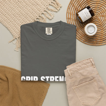 Dynamic Fitness "Grip Strength > Personality" Tee – Heavyweight Garment-Dyed