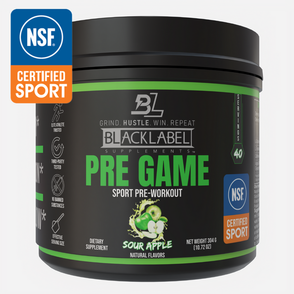 BLACKLABEL Pre Game – Adjustable Caffeine Pre-Workout Energy & Focus Supplement