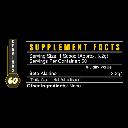 BLACKLABEL Beta-Alanine – Pure Endurance & Carnosine Booster Supplement