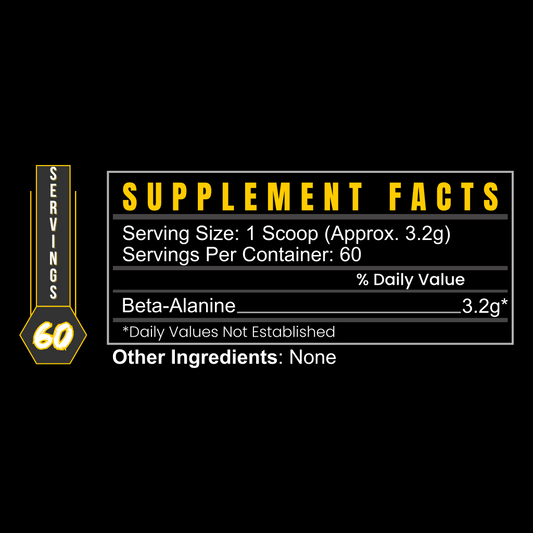 BLACKLABEL Beta-Alanine – Pure Endurance & Carnosine Booster Supplement