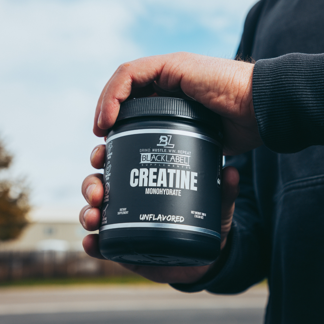 BLACKLABEL Creatine Monohydrate – Pure Unflavored Strength & Power Supplement