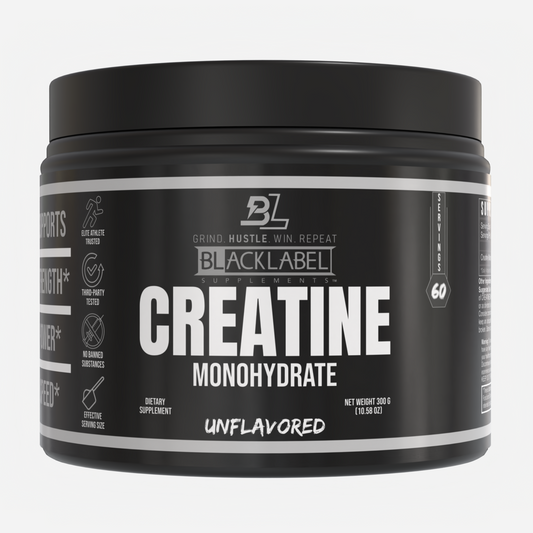 BLACKLABEL Creatine Monohydrate – Pure Unflavored Strength & Power Supplement
