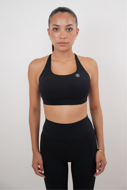 I Am Glowing Black Quick Dry Butter Bra
