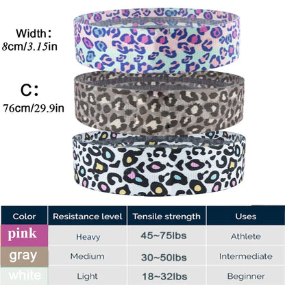 Dynamic Fitness Hip Resistance Bands Set – 3-Piece Fabric Loop Bands for Glutes, Legs & Squats