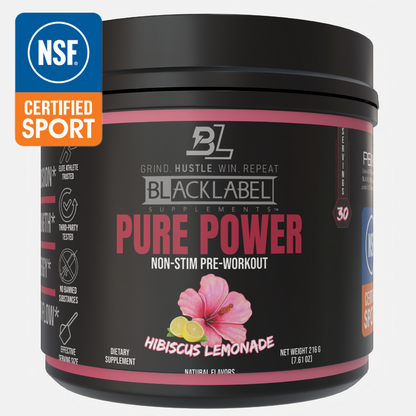 BLACKLABEL Pure Power – Stimulant-Free Pre-Workout for Strength & Endurance