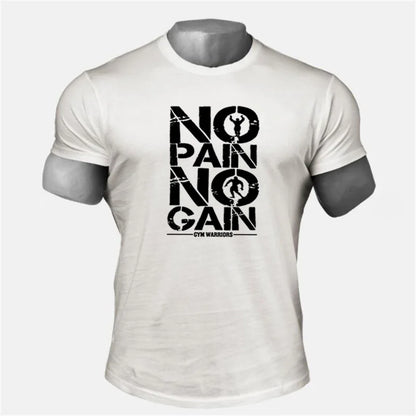 Dynamic Fitness Men's NO PAIN NO GAIN Bodybuilding Gym T-Shirt