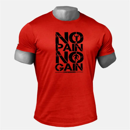 Dynamic Fitness Men's NO PAIN NO GAIN Bodybuilding Gym T-Shirt