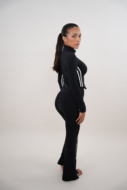 I Am Motivated Black Flare Pant