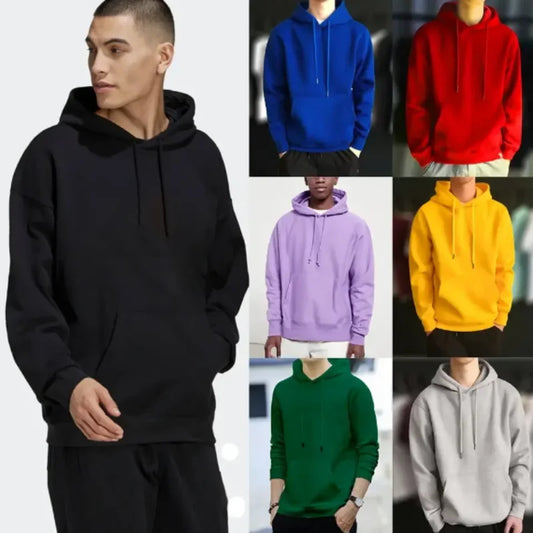 Hoodies 2025 New Men Harajuku Hooded Sweatshirts Casual All-match Pullover Streetwear Sweater Fashion Clothing Sweatshirt Hoodie