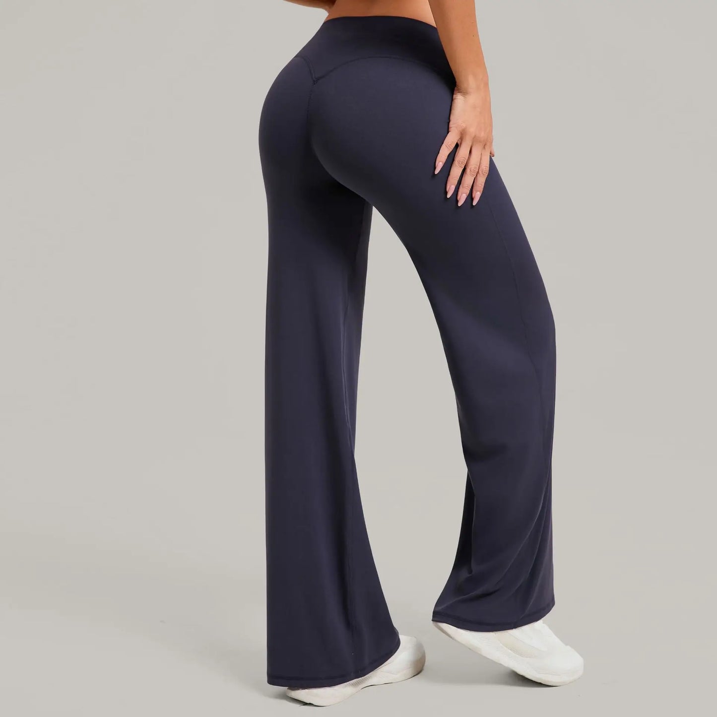 Dynamic Fitness Women's Hip-Lift Straight Leg Yoga Pants – Wide Leg Running & Fitness Leggings