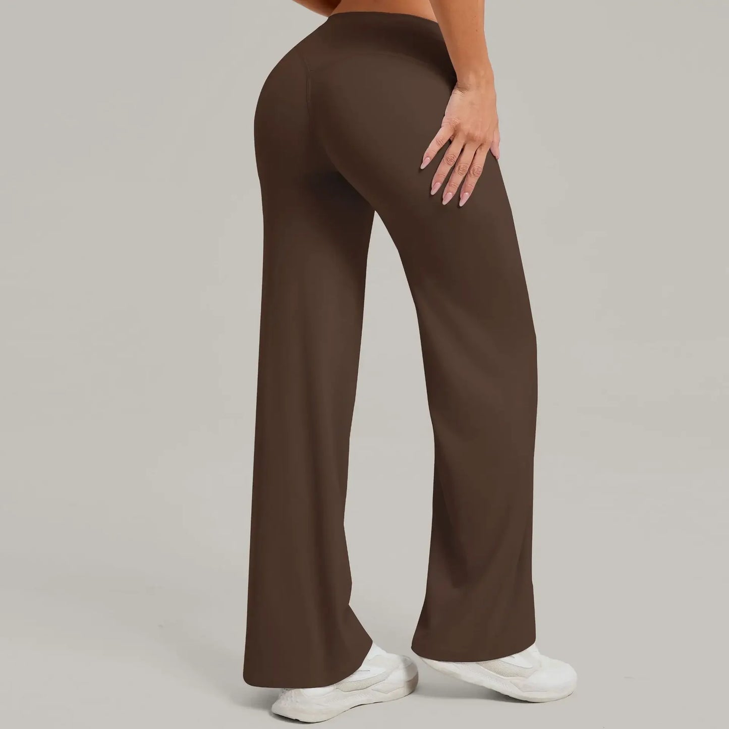 Dynamic Fitness Women's Hip-Lift Straight Leg Yoga Pants – Wide Leg Running & Fitness Leggings