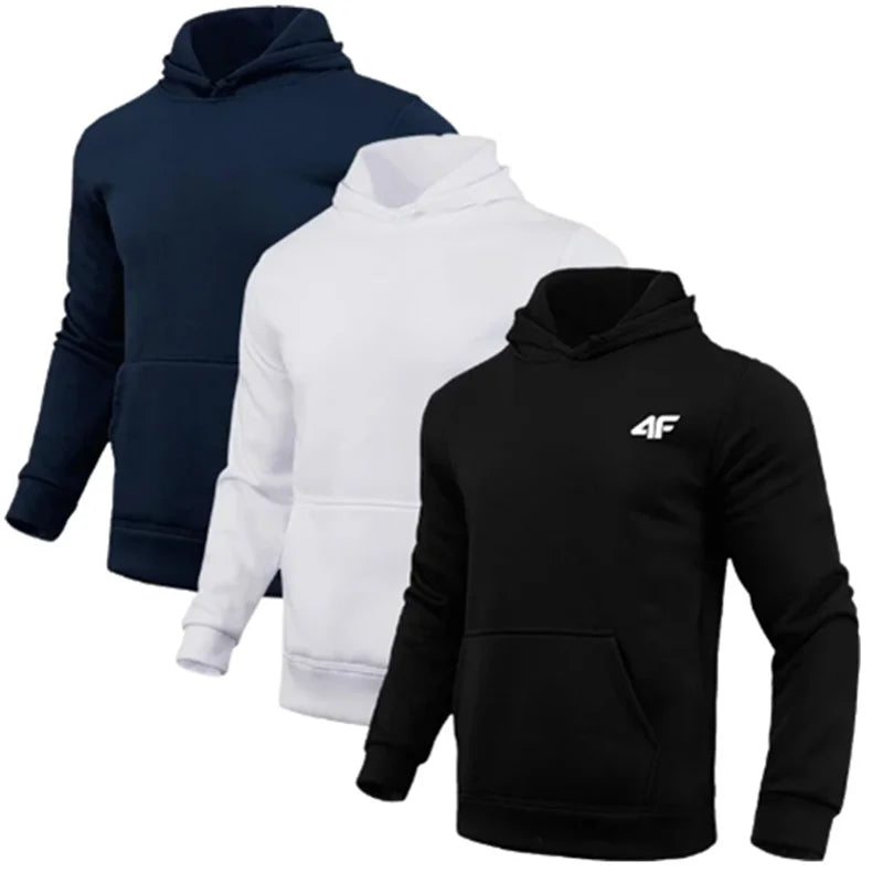 Dynamic Fitness Men's All-Season Fleece Hoodie – Casual Sports Sweatshirt for Gym & Home