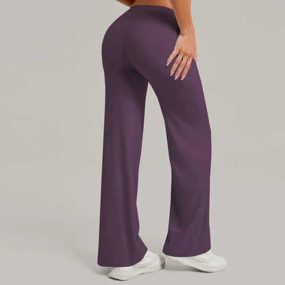 Dynamic Fitness Women's Hip-Lift Straight Leg Yoga Pants – Wide Leg Running & Fitness Leggings