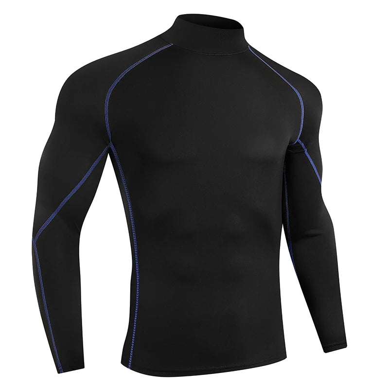Dynamic Fitness Men's Long Sleeve Compression Running Shirt – Quick Dry Gym T-Shirt